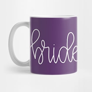 Bridesmaid White on Purple - Monoline Bridal Party Mug